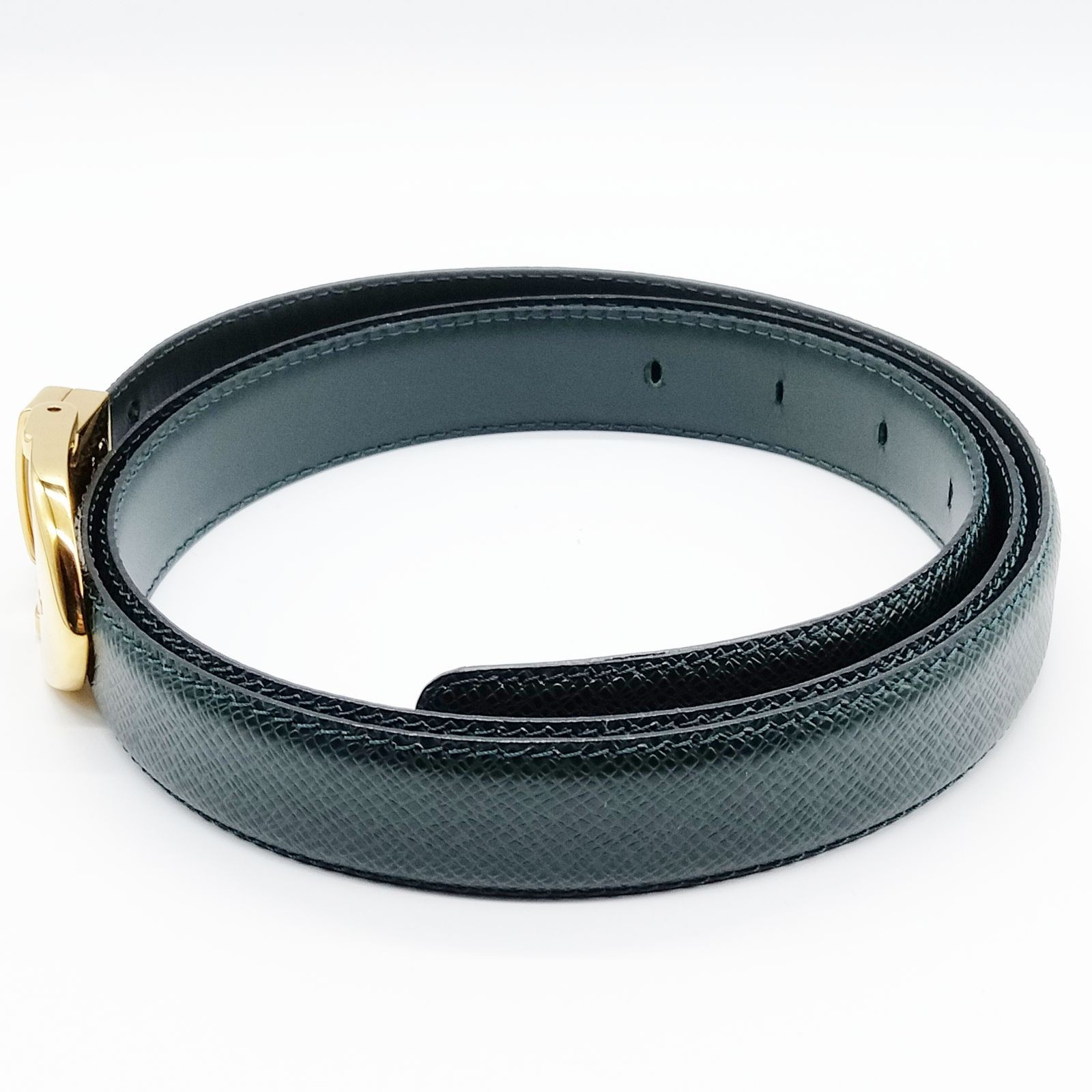 Louis Vuitton Belt Greens Taiga 3982040
