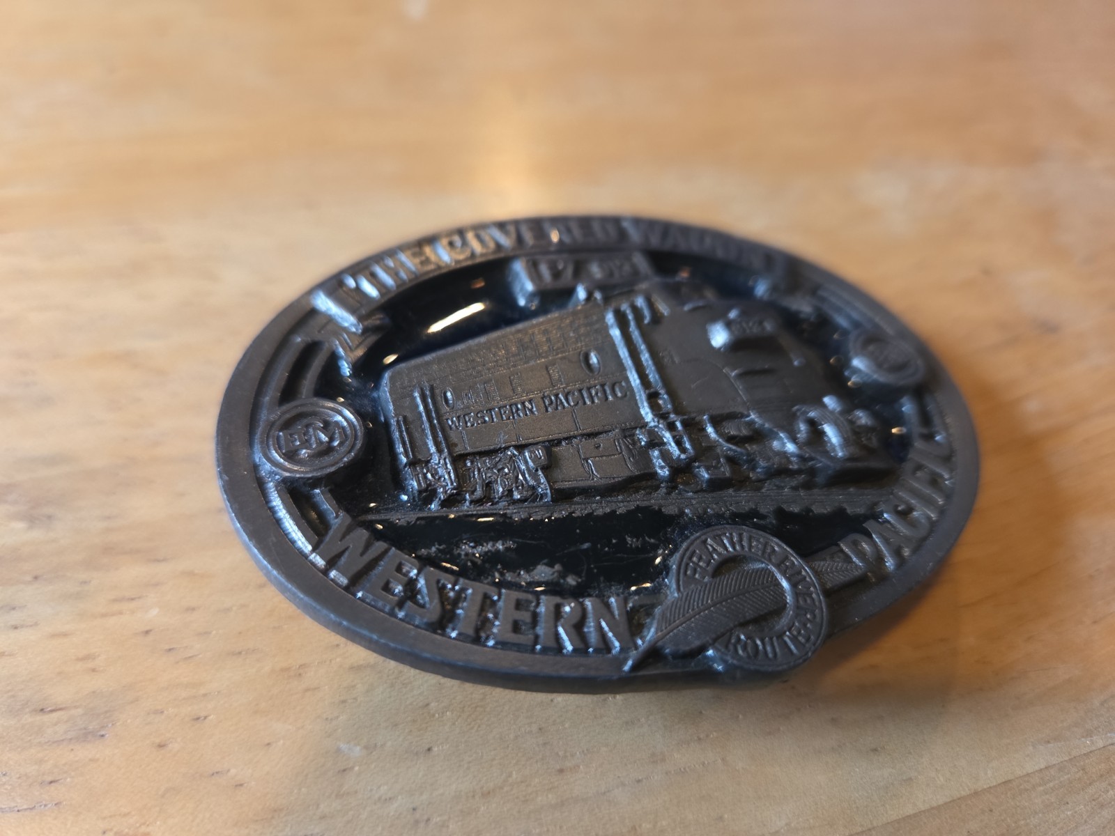 The Covered Wagon Western Pacific Belt Buckle