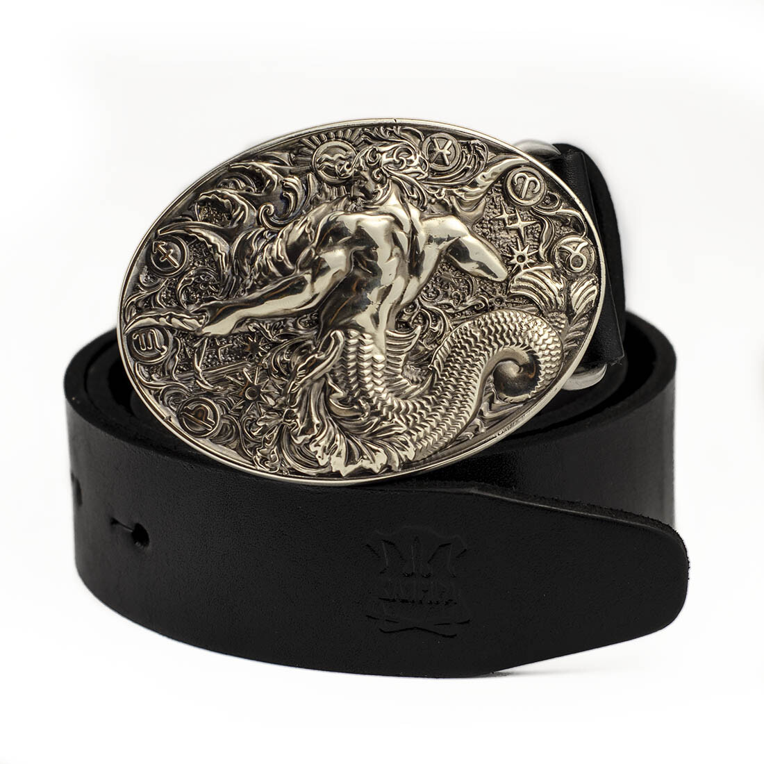 Aquarius german silver belt buckle, Horoscope Astrological Zodiac Sign buckle
