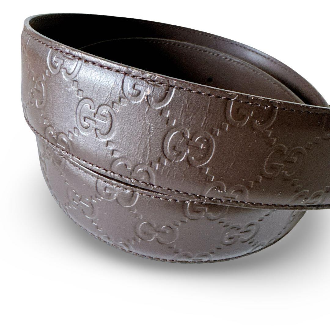 GUCCI Pre-Owned 411924 sima Interlocking Leather Belt