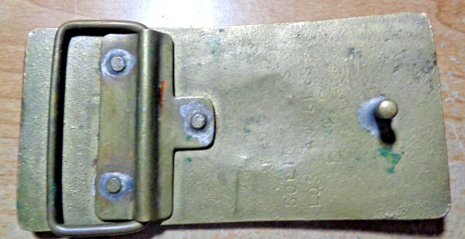 Vintage Solid Brass Belt Buckle – Super Van