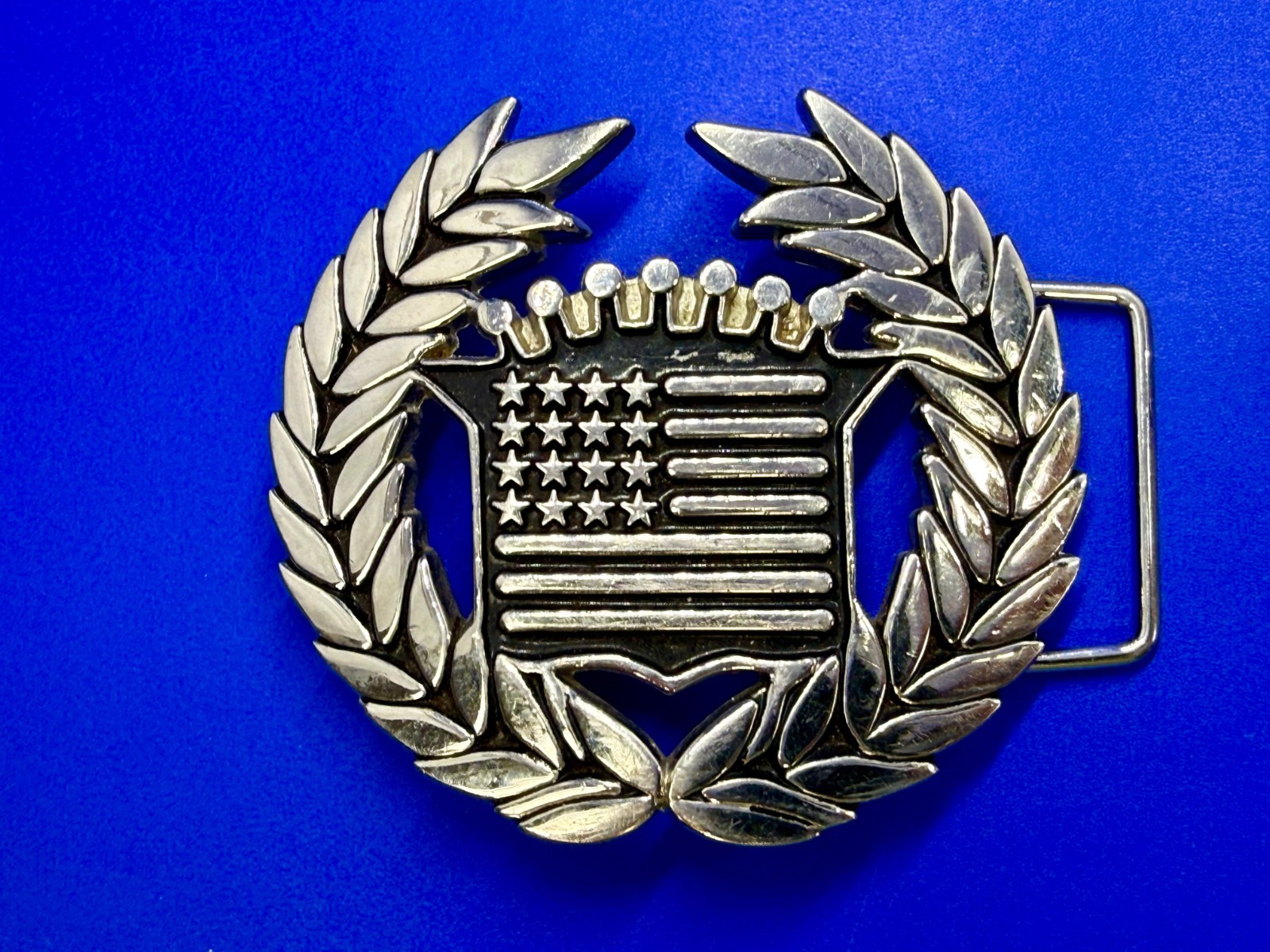 Cadillac Emblem Flag Chrome Color Belt Buckle By Famous Stars And Straps