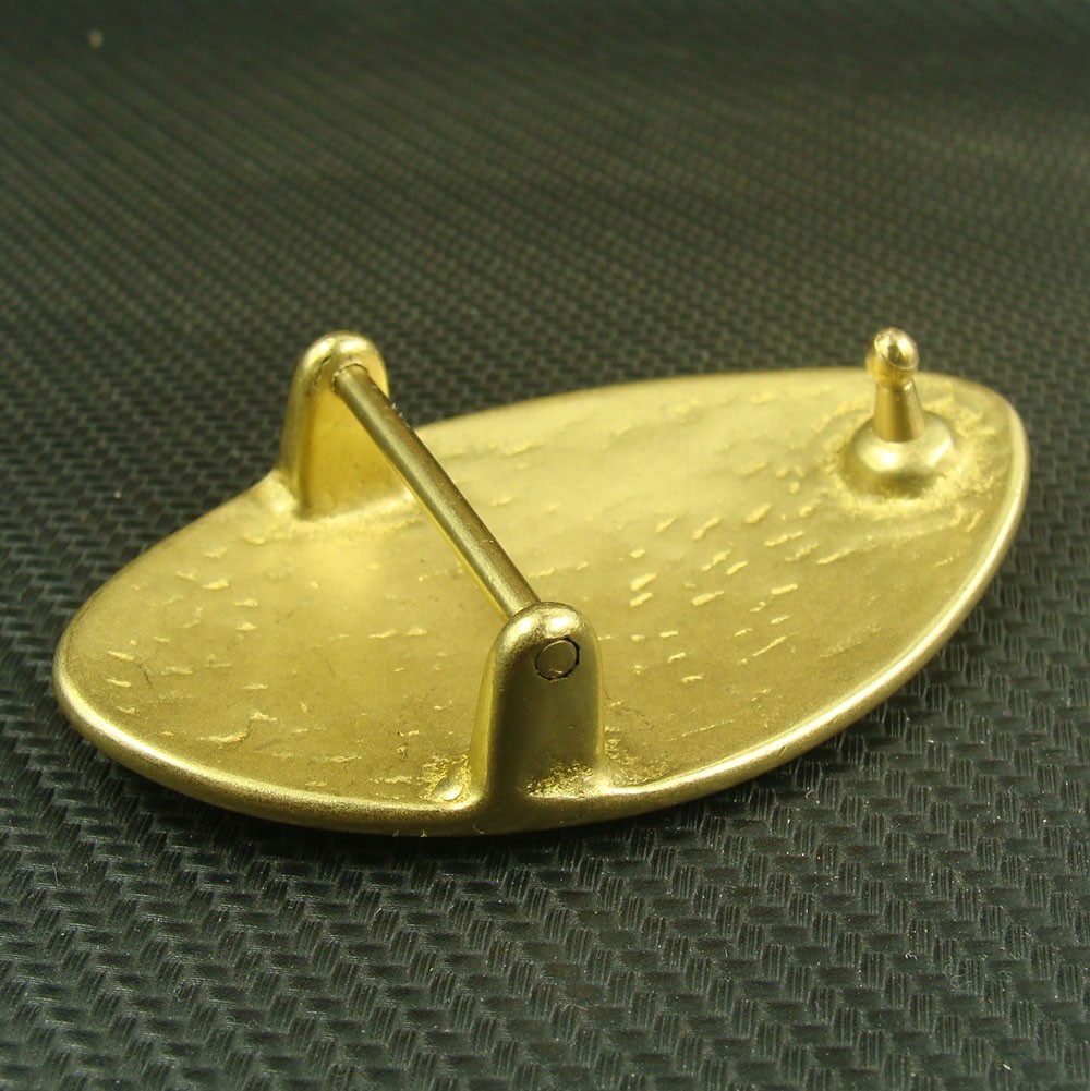Solid Brass Oval shaped Western Belt Buckle Belt Buckle for 1.25&Prime; Belt Z521
