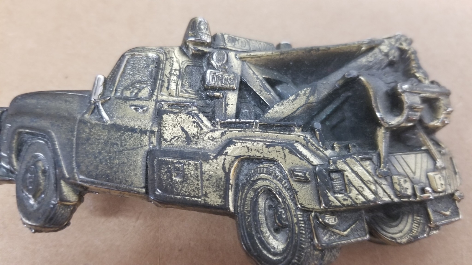Vintage 1980 Tow Truck Wrecker Driver Belt Buckle American Buckle Co.