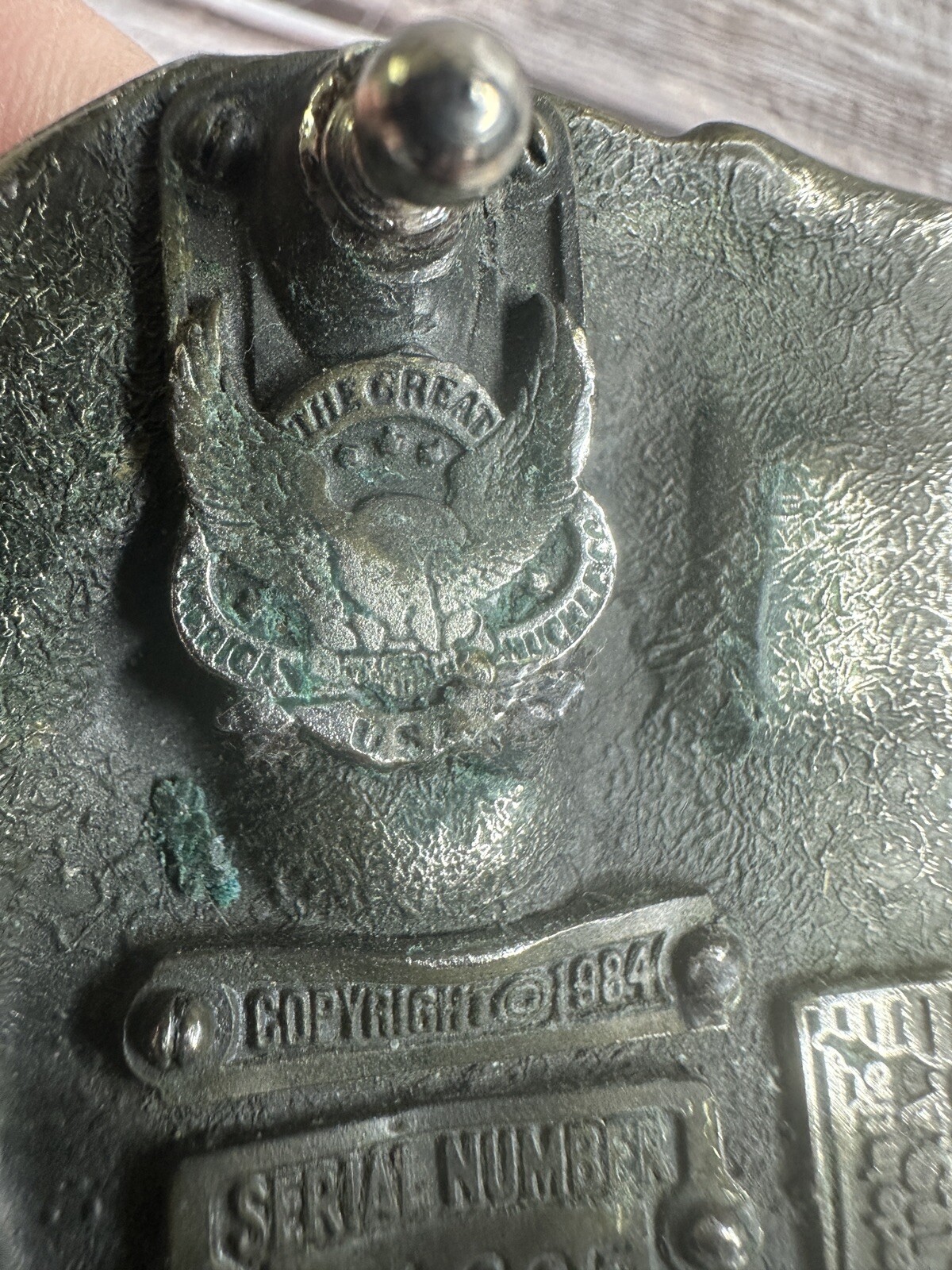 America&rsquo;s Heritage Right To Bear Arms Article II Belt Buckle 1984 H1605 USA