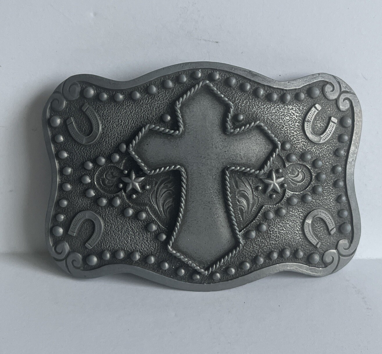 Wrangler Men&rsquo;s Gray Silver Belt Buckle 2013
