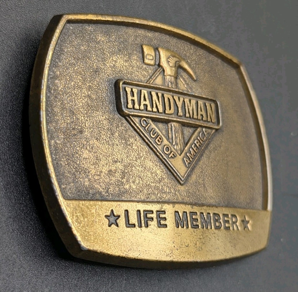Handyman Club of America Life Member Metal Belt Buckle Funny Man Husband Gift