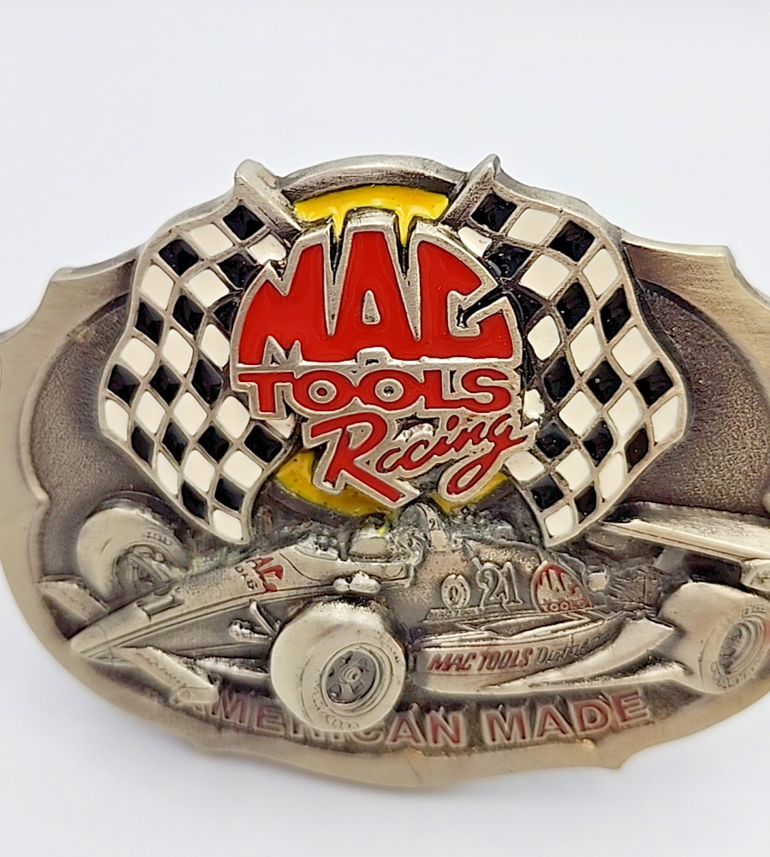Mac Tools Racing Belt Buckle #21 Brabham Great American Buckle Co Made In USA