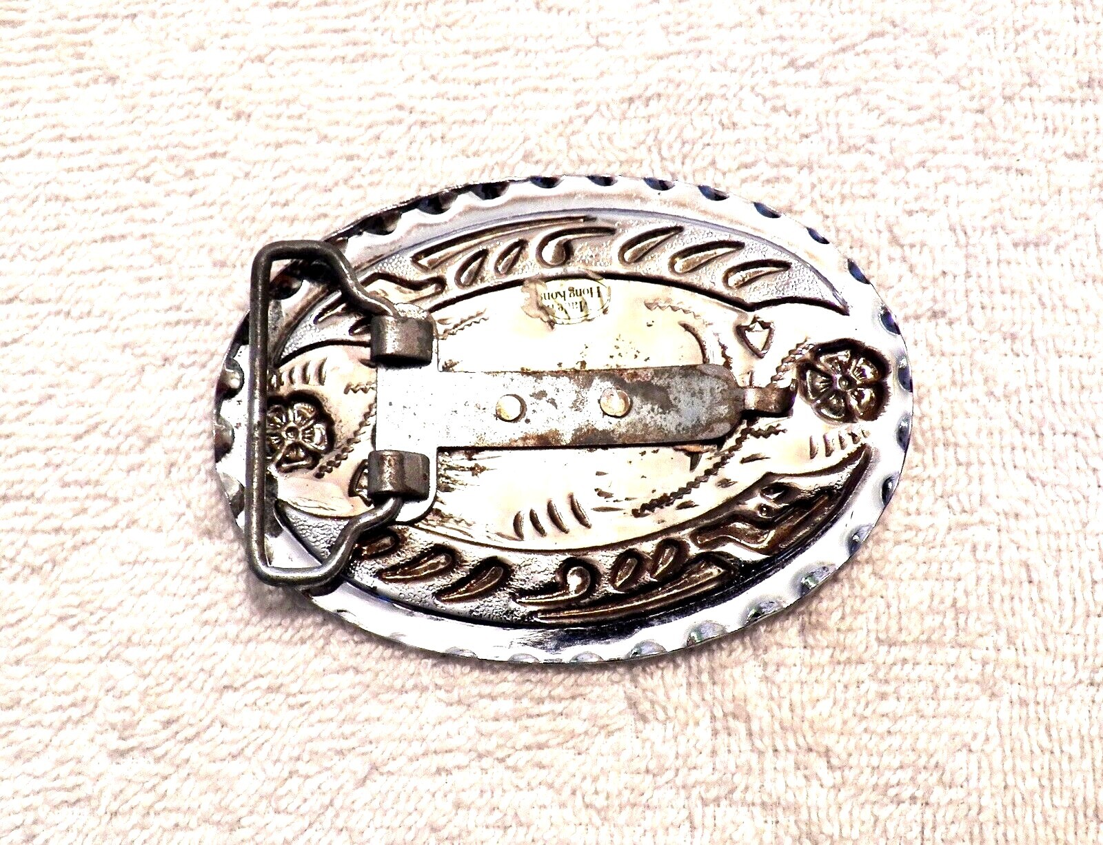 CLASSIC BELT BUCKLE PATRIOTIC FLYING EAGLE WINGS FEATHERS GOLD/SILVER TONE BB13