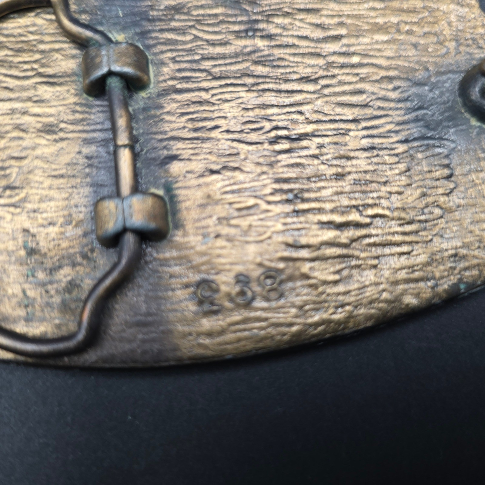 Vintage Brass Shotgun Belt Buckle Cold Dead Fingers Quote 268 Patina Mens
