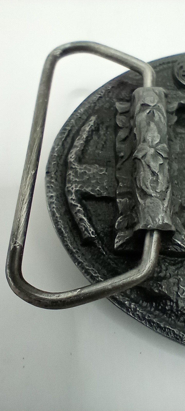 Vtg. Bald Eagle Belt Buckle 1984 Bergamot Brass Works W146 Colorful Laquer USA