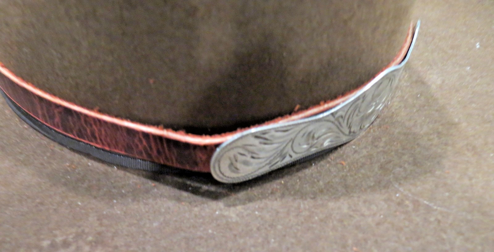 Sterling Silver Southwestern Hand Tooled Concho Hat Band #5