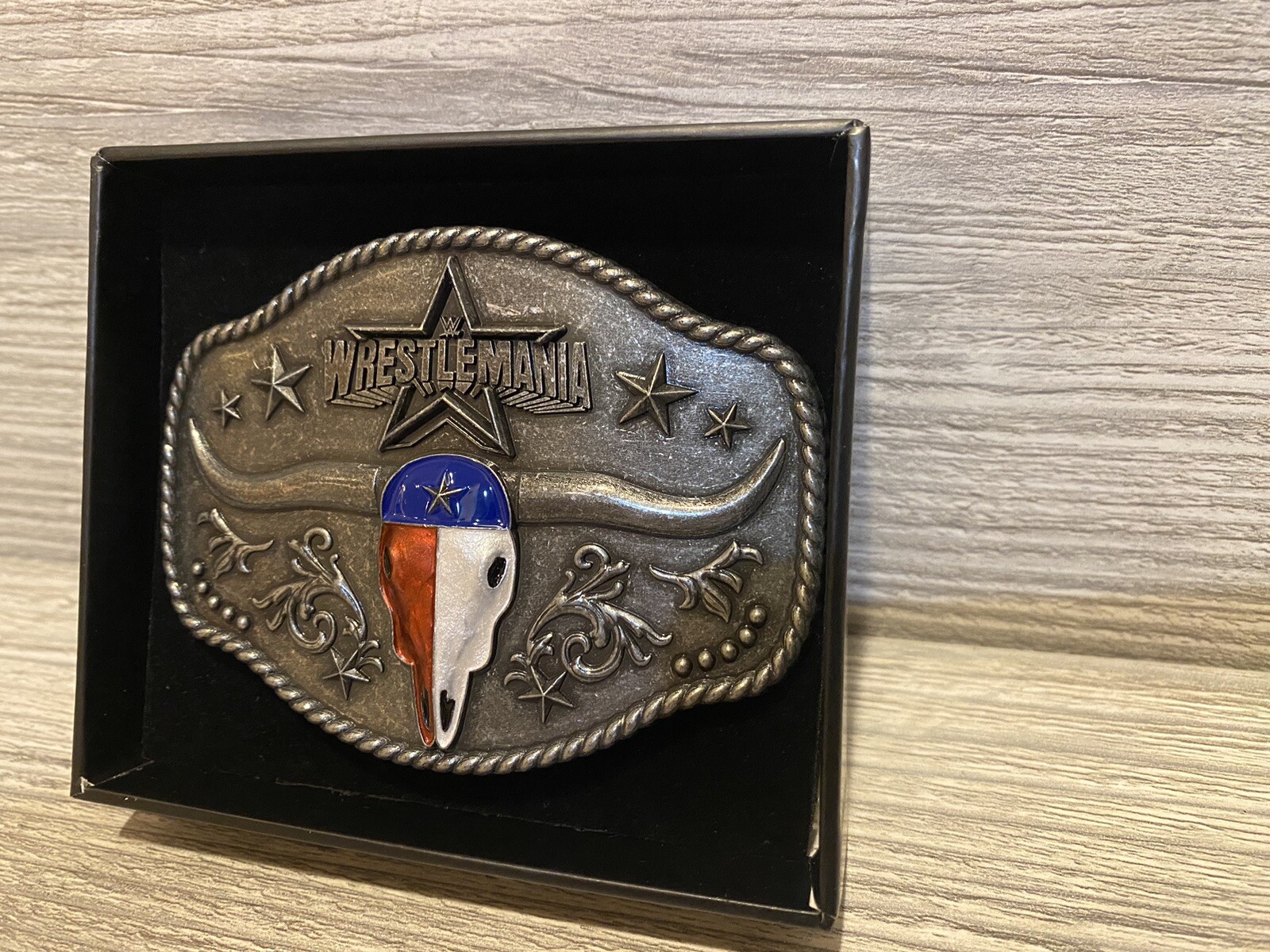 Wrestlemania 38 2022 Belt Buckle WWE Brand New In Box (Dallas Texas)