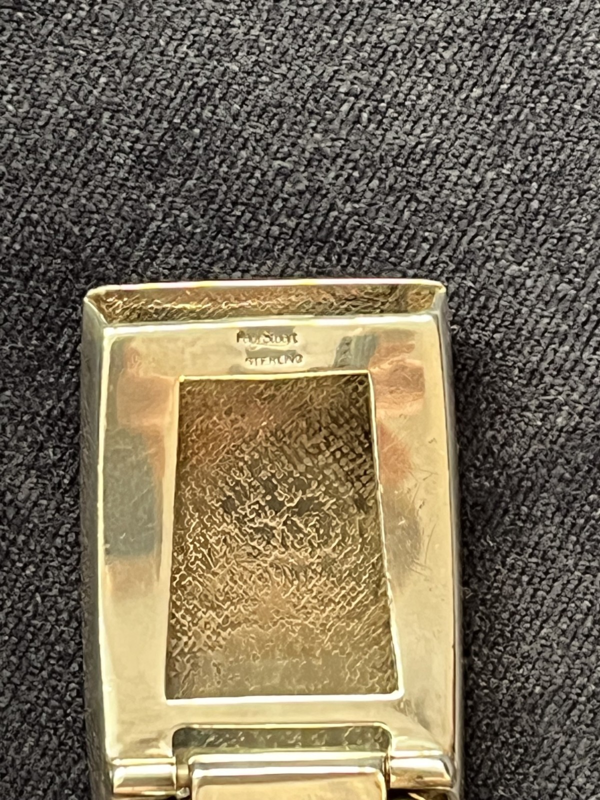 Sterling Silver Belt Buckle, Paul Stewart NYC — w/Tiffany 32&Prime; Calfskin Belt