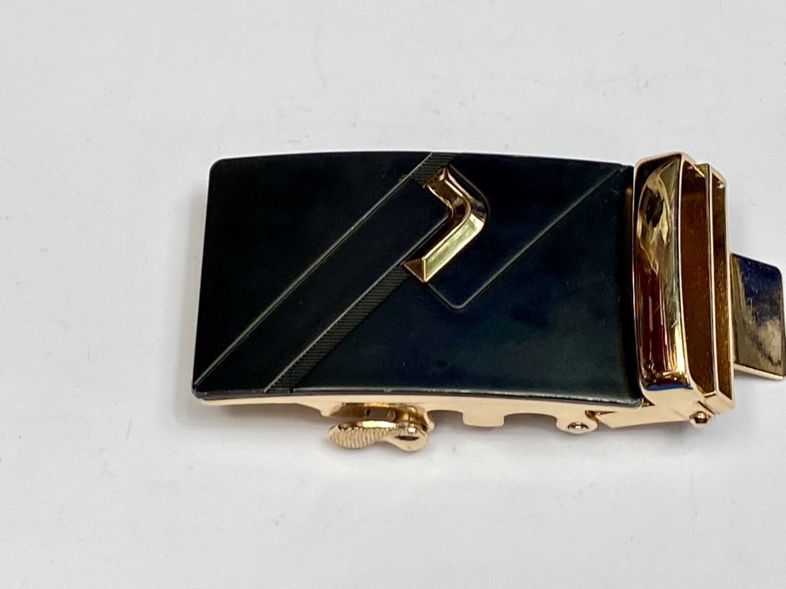 Replacement formal slide style black & copper or rose gold color belt buckle