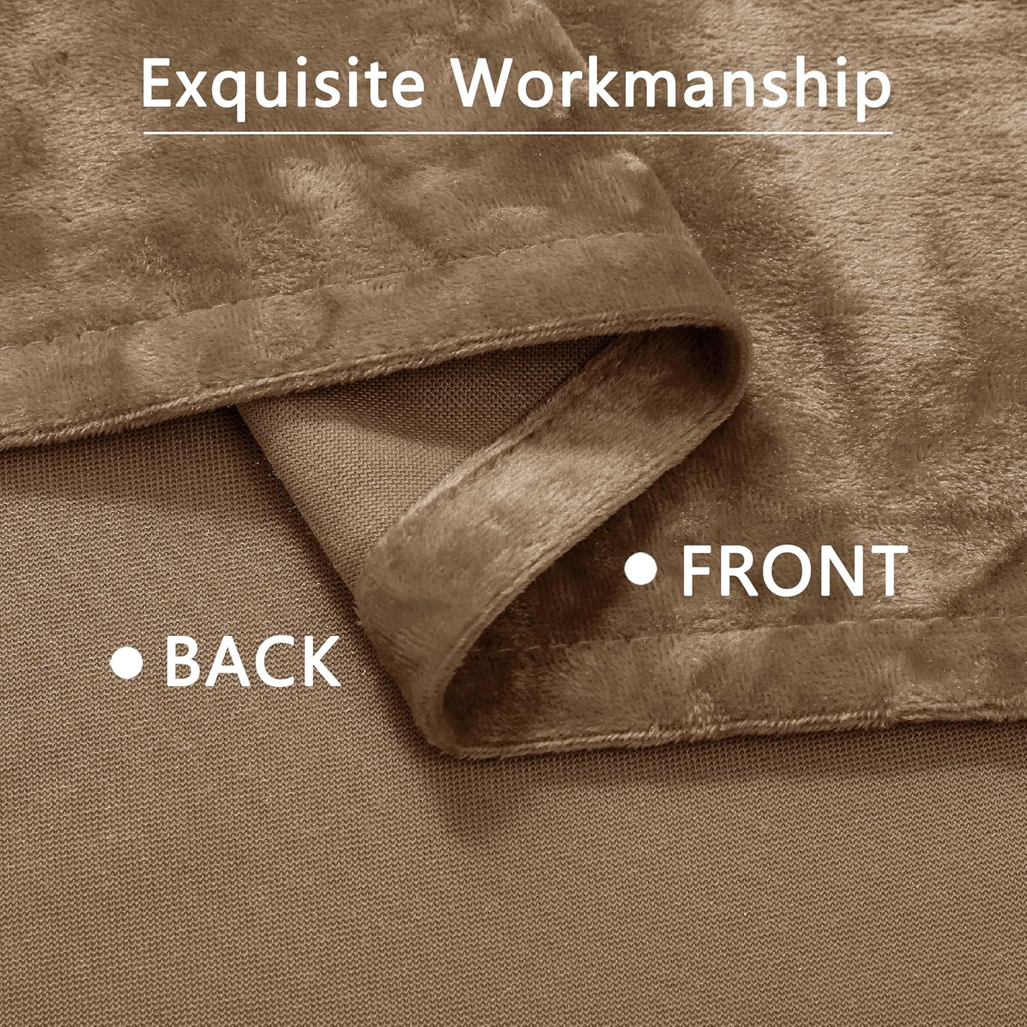 Amber Beige Crushed Velvet Curtains with Rod Pocket Luxurious Thermal Insulation