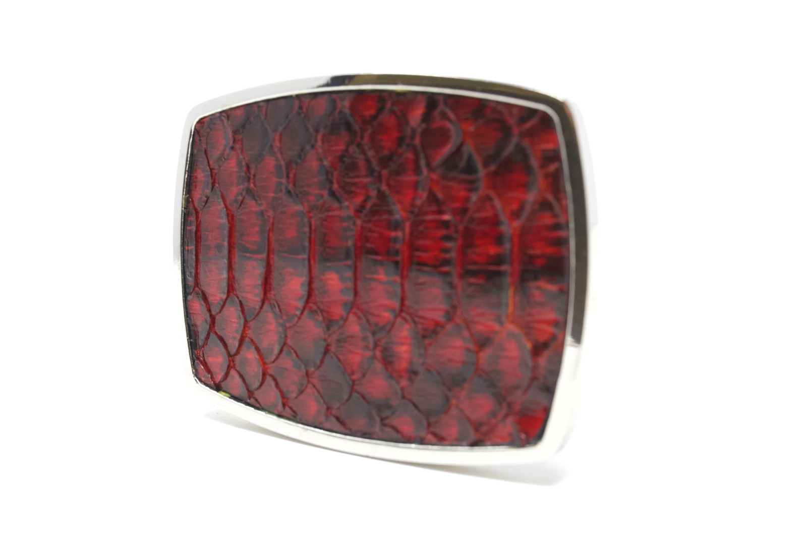 Python Snake Belt Buckle, Exotic Belt Buckle, ( 1.5 ») Removable Western Buckle