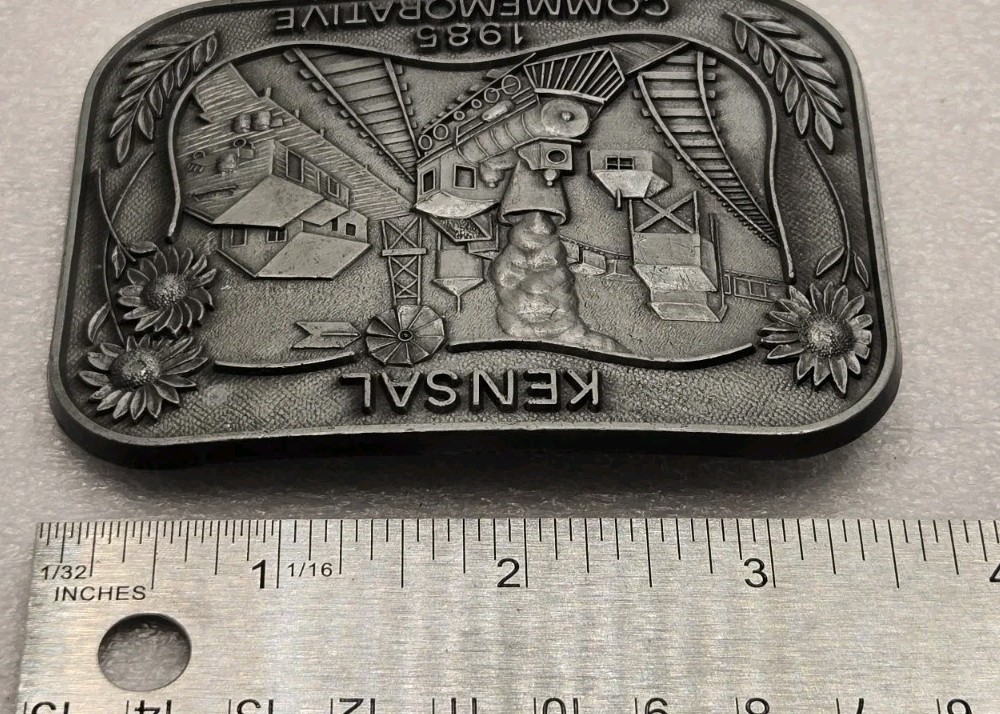 Vintage 1985 KENSAL Commemorative Belt Buckle – Limited Edition #077 – Train