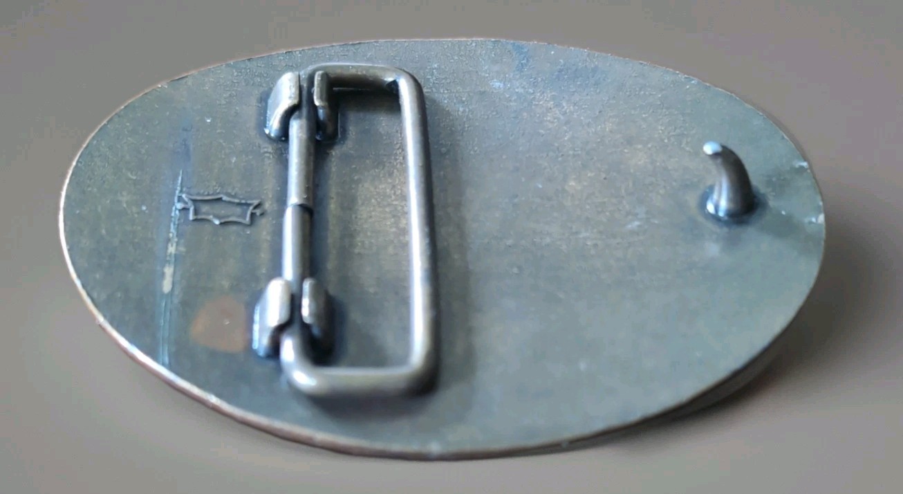 1978-Lionel Men’s Oval Western Belt Buckle Train Logo Metal Gold/Black Fits 1.5&Prime;
