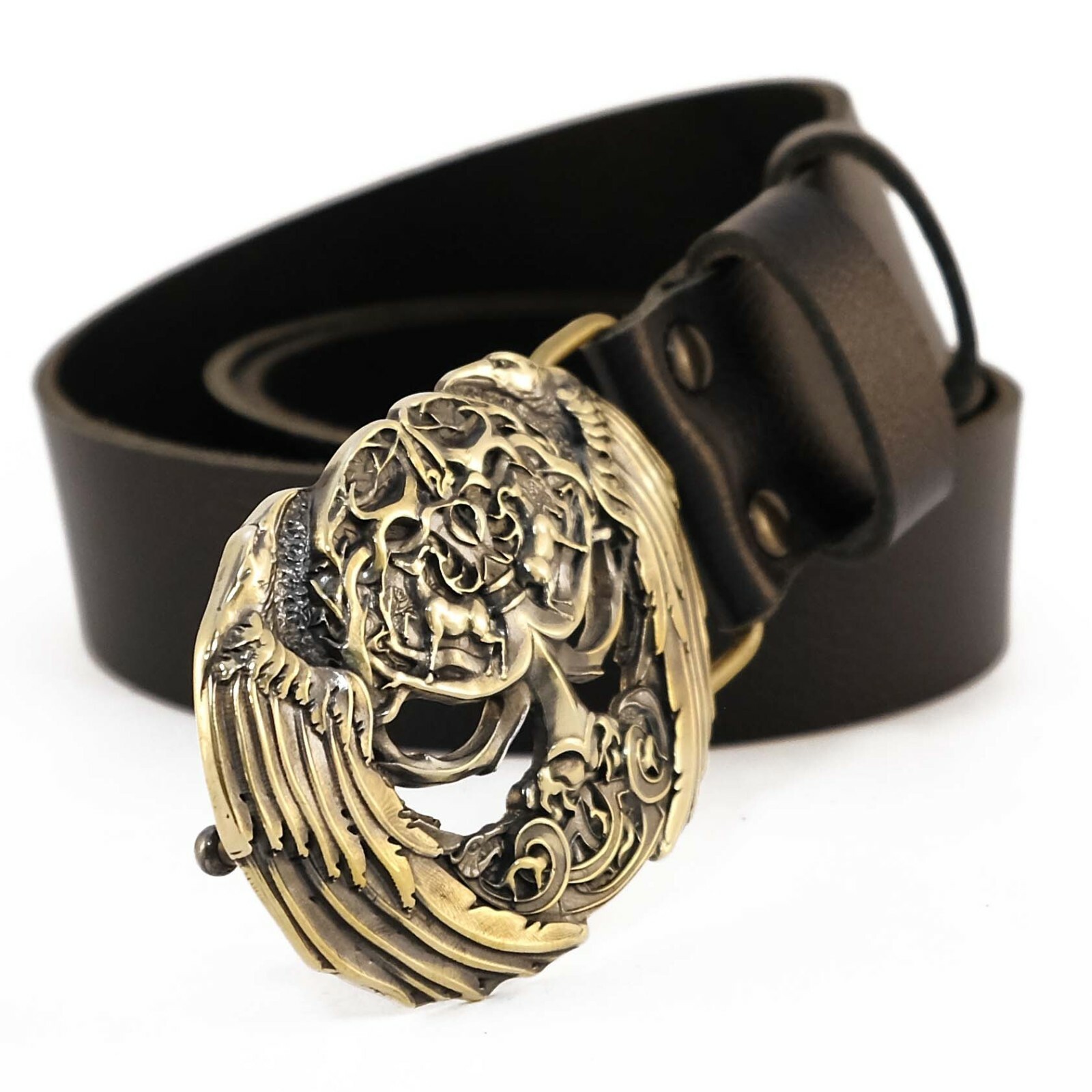 Brass belt buckle Yggdrasil, Scandinavian Nordic Celtic Norse mythology