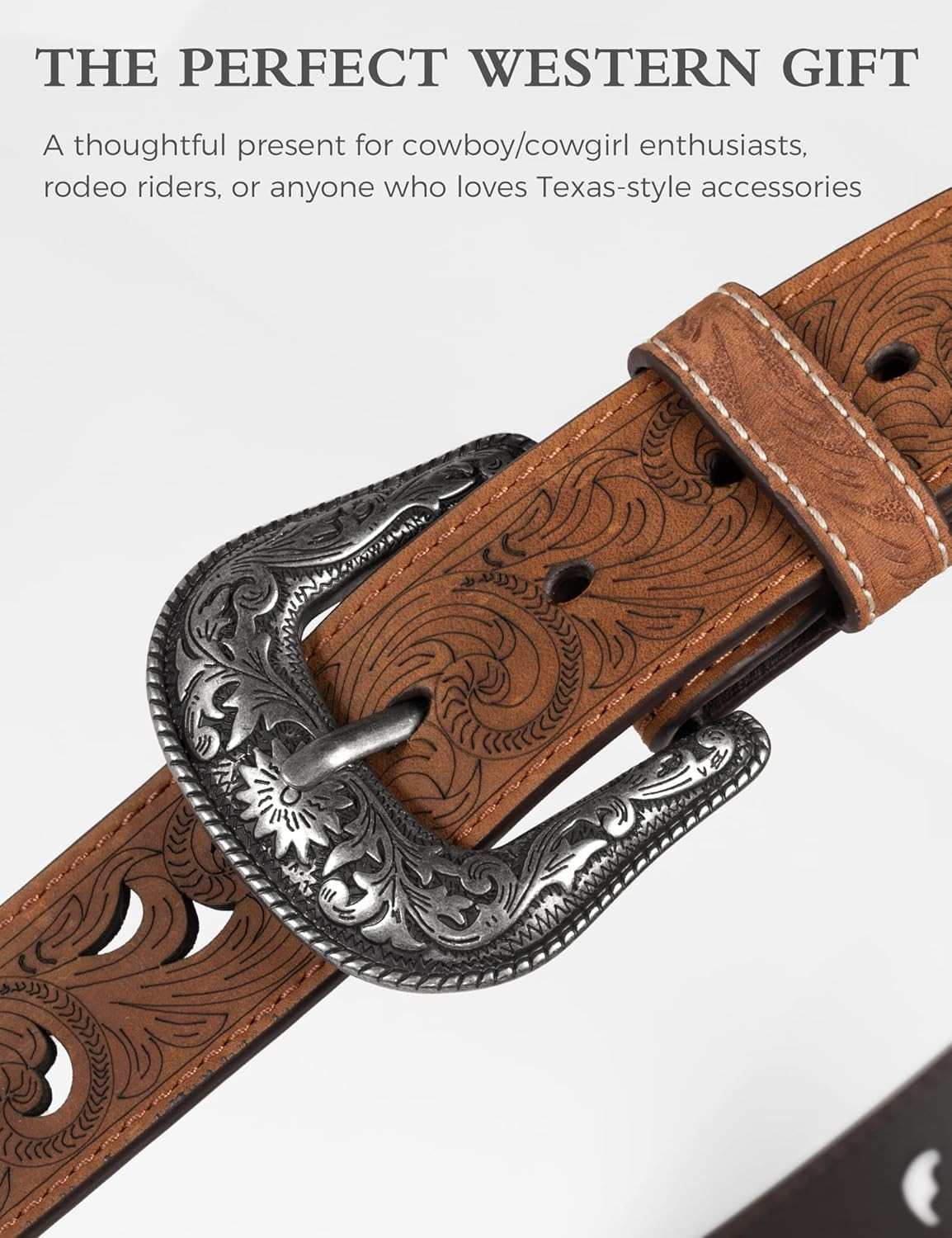 Western Belt Buckle for Men & Women – 1.5&Prime; Replacement Cowboy Buckle for Leather