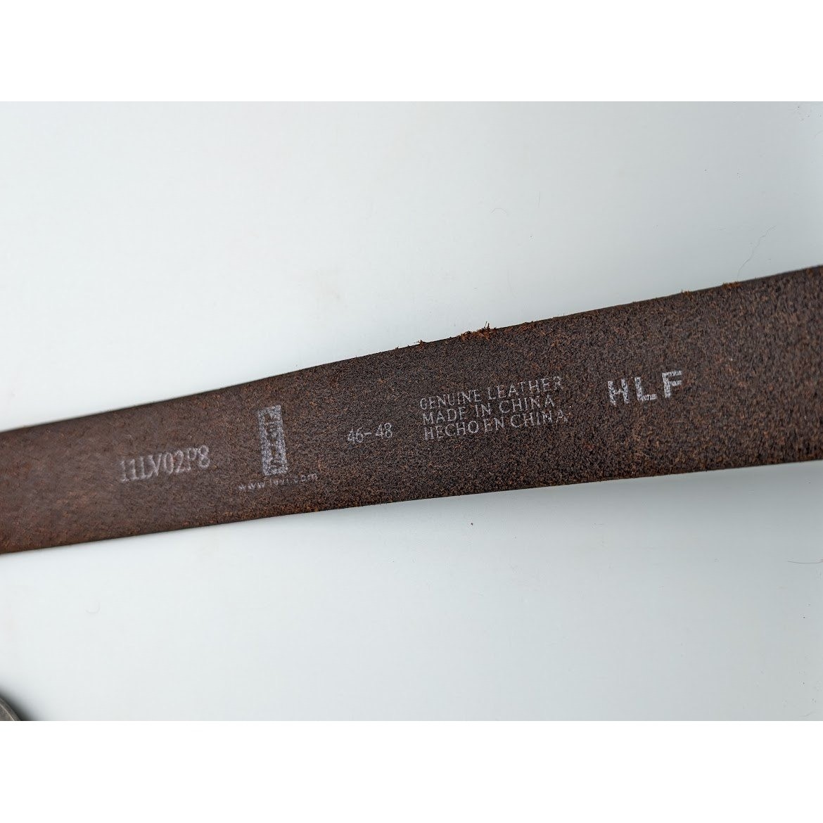 Levi&rsquo;s Leather Belt Mens Size 46 48 Independent Cross Buckle Removable Skatboard