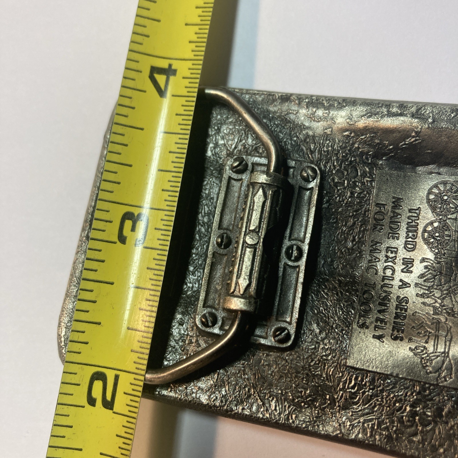 Pewter Belt Buckle Mac Pro Tools Limited Ed 3rd in Series fits 1.75&Prime; Belts