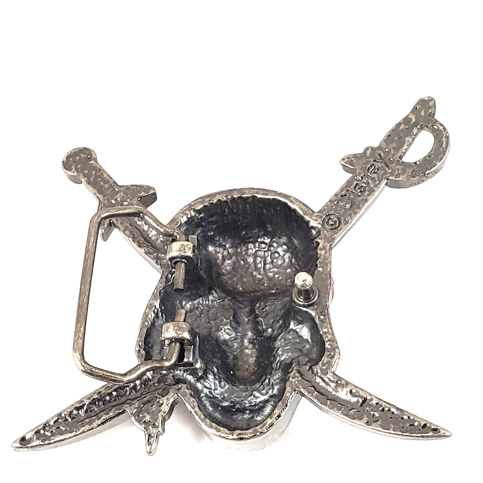 Disney Pirates of the Caribbean Enameled Skull & Crossed Swords Belt Buckle