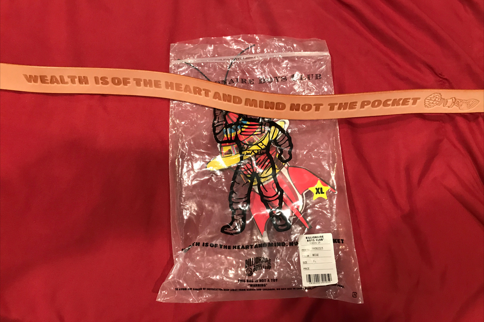 NEW DEAD STOCK GOLD Billionaire Boys Club BBC GOLD XL Helmet BELT & BUCKLE