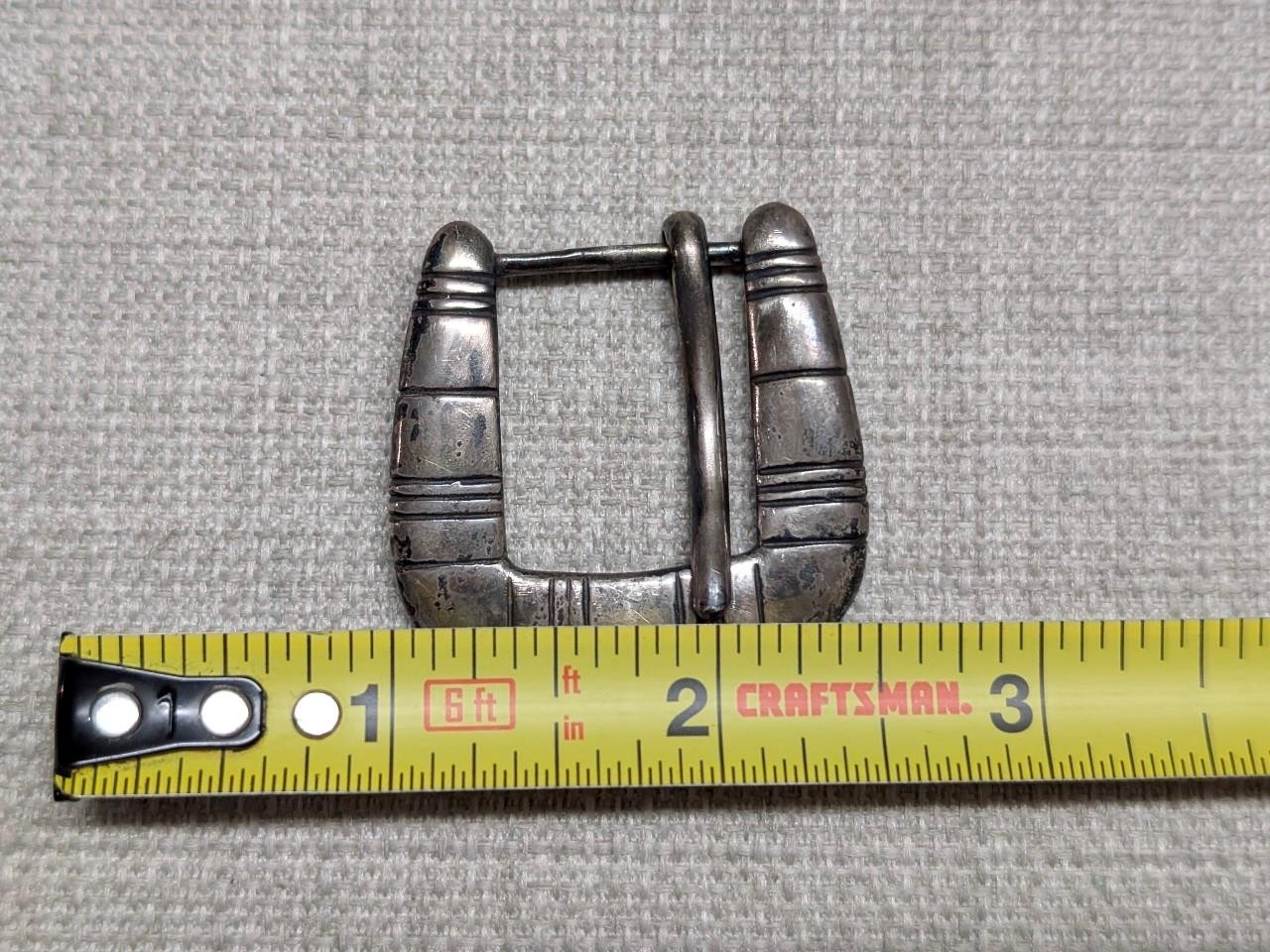 vintage 4PC belt buckle set STERLING SILVER handcrafted RANGER western NAVAJO