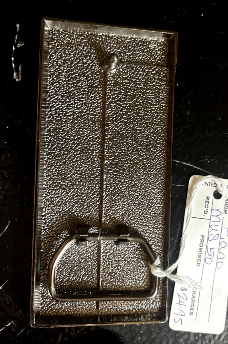 Vintage Music Piano Belt Buckle w/ Gems & Rhinestones Disco Buckle
