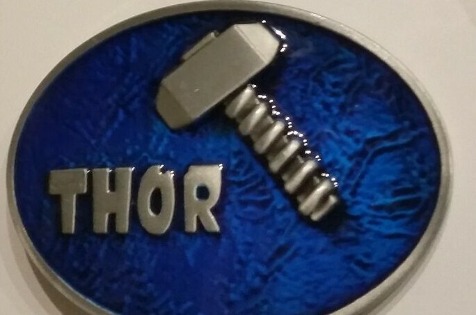mighty THOR belt buckle full metal AVENGERS Ragnarok cosplay 3.5×2.6 inch