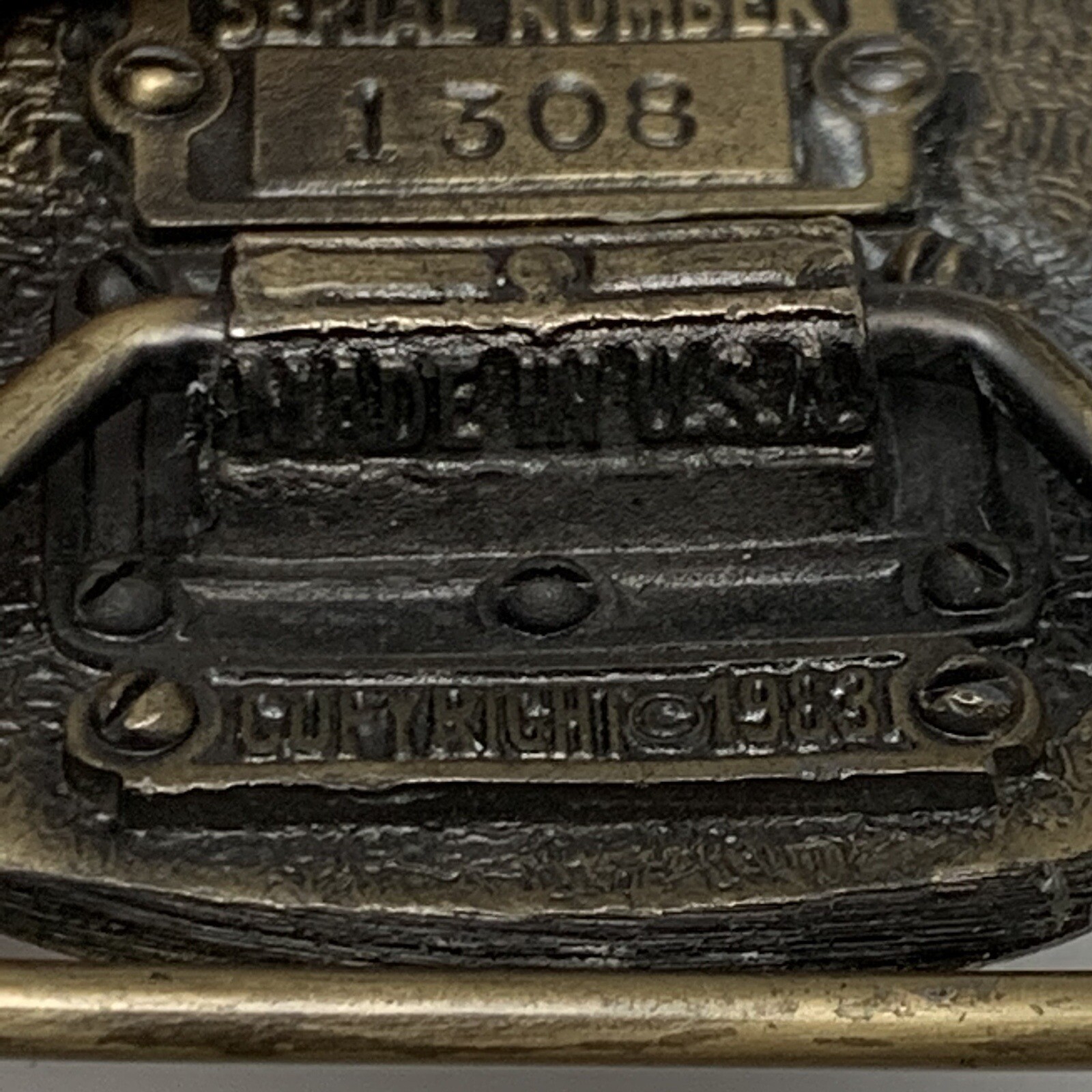 Schriners Scimitar Crescent and Star Camel Belt Buckle MM United Chicago 1983