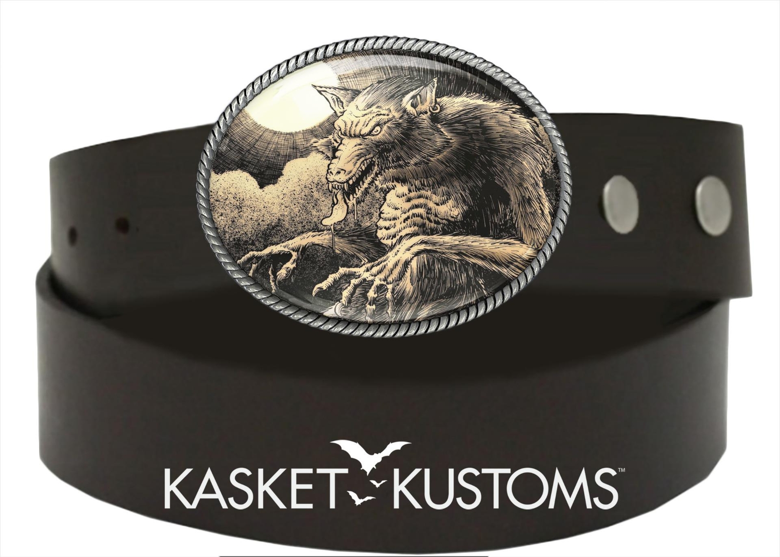 Werewolf Belt Buckle – Folklore History Art Handmade Buckle – 639-SO