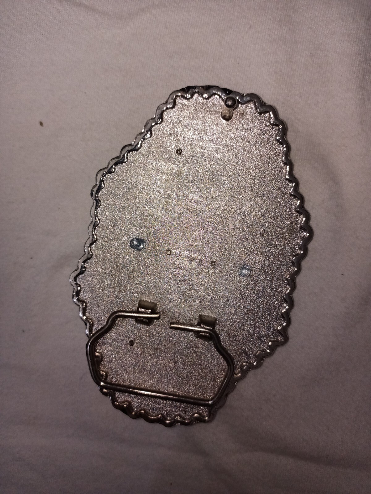 Large Skull And Bones Belt Buckle Silver Chrome Black