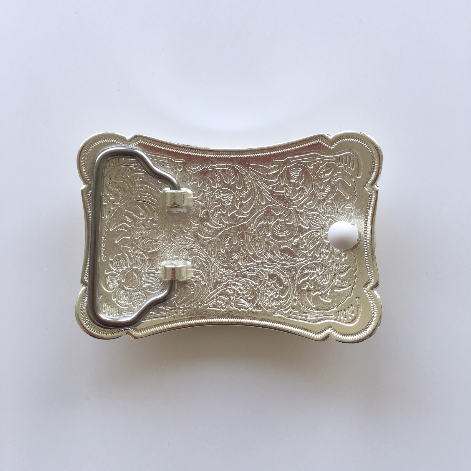 Double Plated Color Western Flower Cowboy Cowgirl Solid Brass Belt Buckle