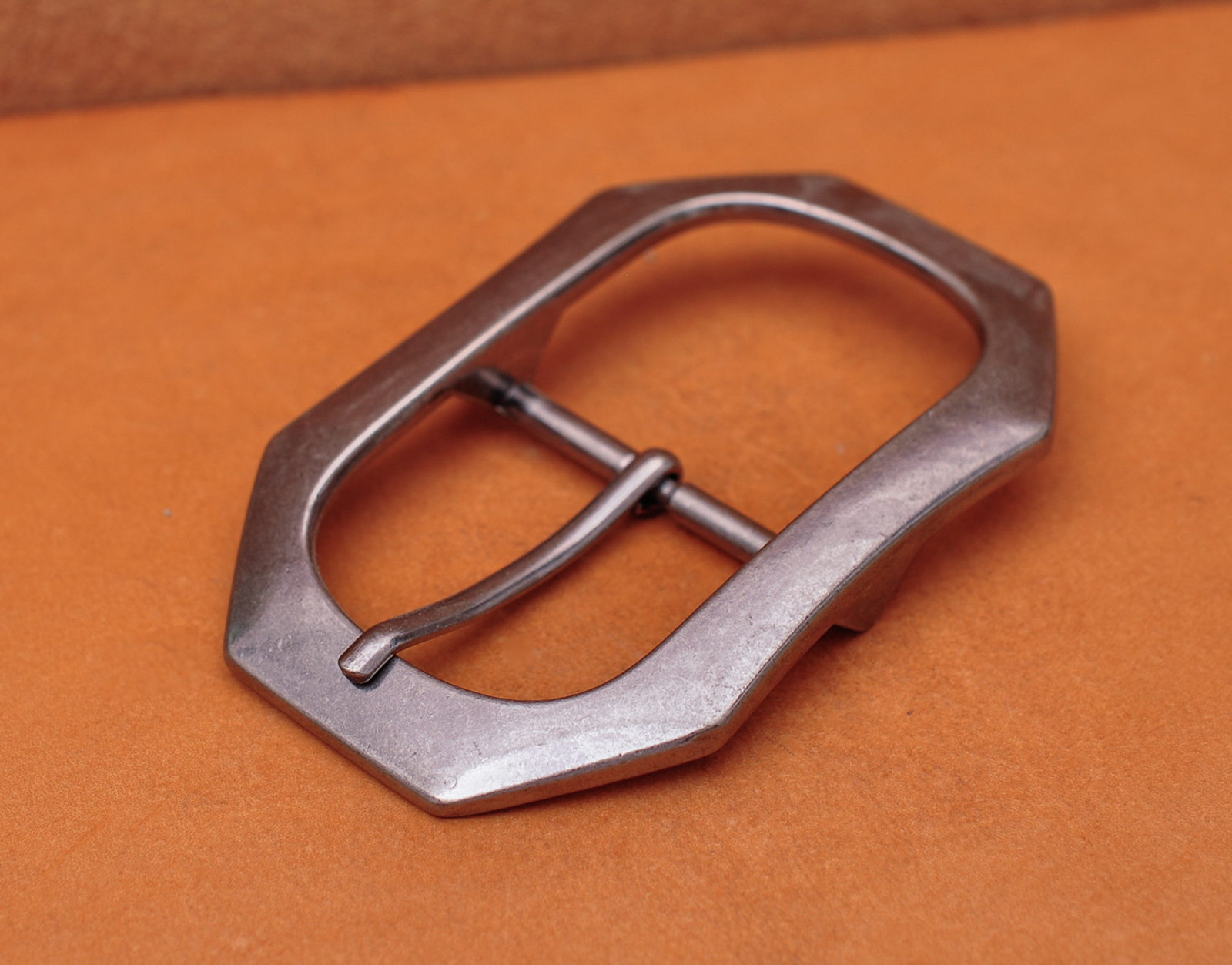 Heavy Solid Silver Men Leather Huge Center Bar Jeans Belt Buckle Fit 40mm Strap