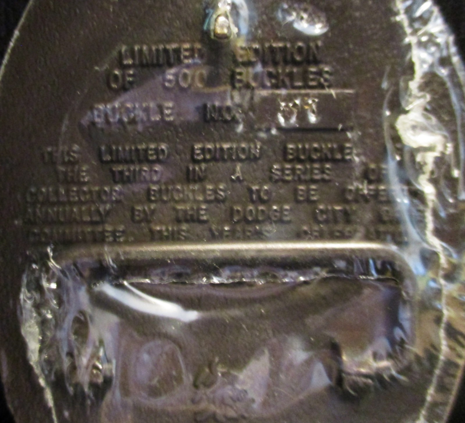 Dodge City Days Ah! Kansas 125 and Coming Alive 1986 Brass Belt Buckle 118/500