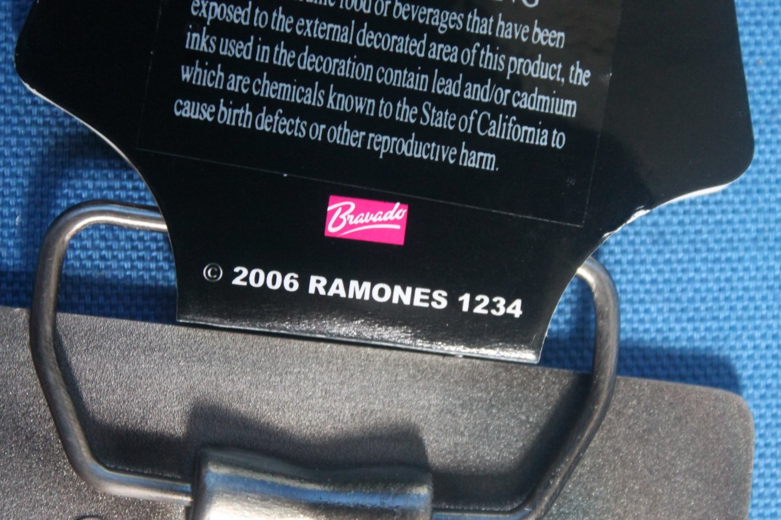 Ramones Belt Buckle Rock Band Square Photo Black Enamel Silver Metal 2006 New