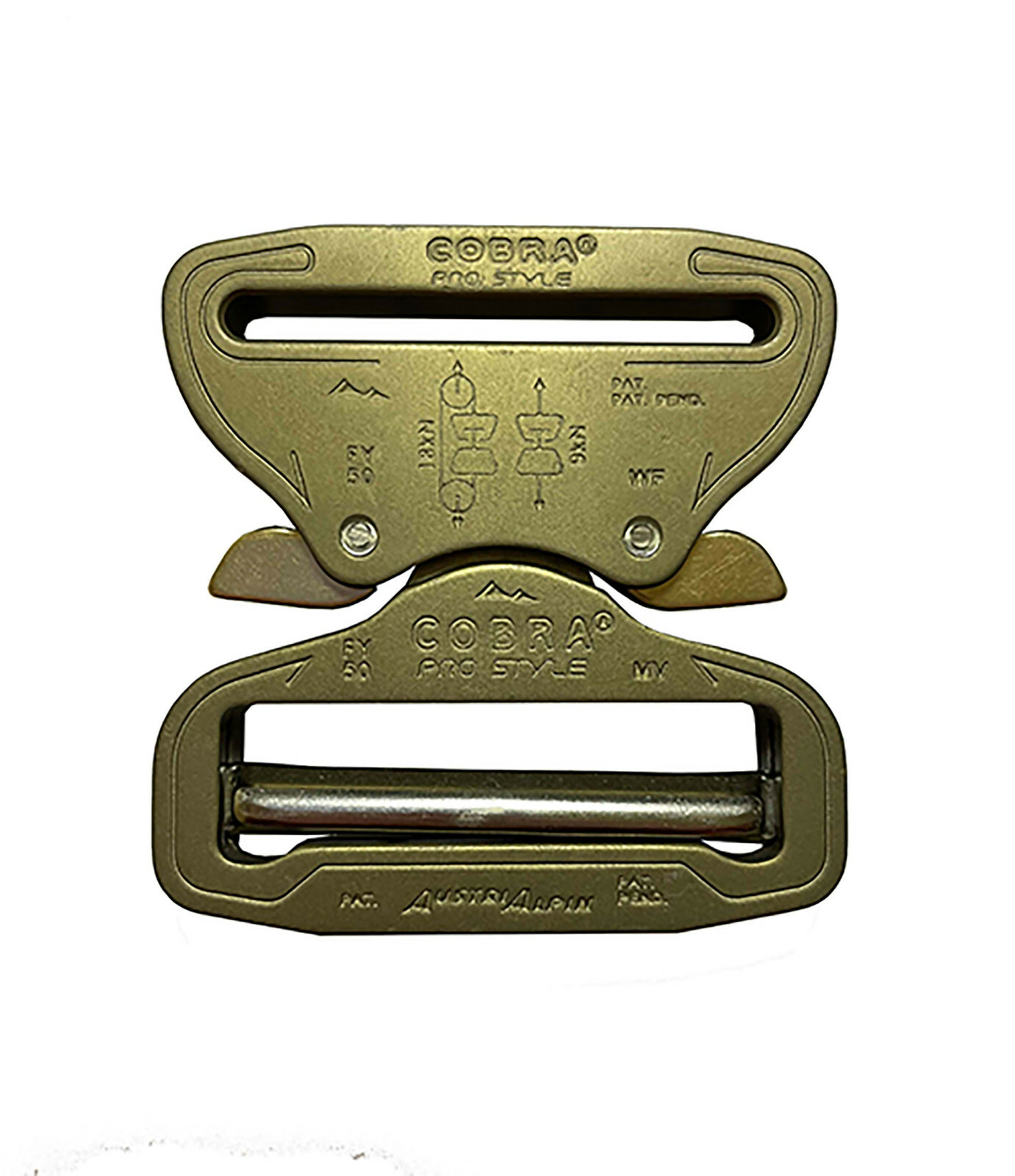 AustriAlpin 45mm Hard Coated Cobra Buckle – Male Adj Female Fixed – FY45HVF-XL
