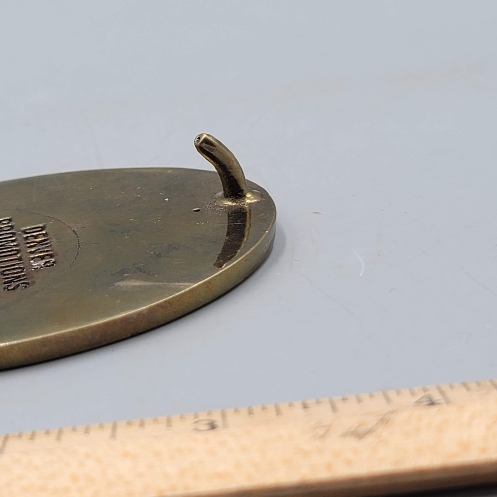 Vintage Belt Buckle Mens Denver Airport Construction 1990-1994 Conspiracy