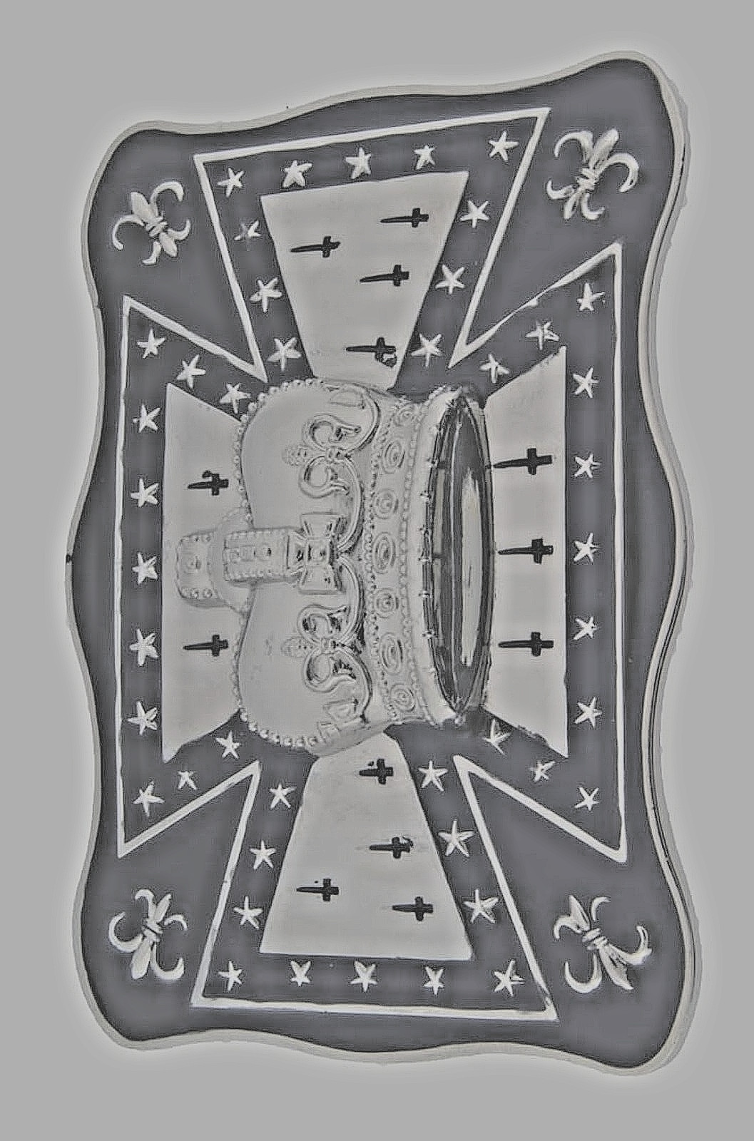 New Men Women Papa Crown Belt Buckle Chopper Fleur de lis 3d Western Cowboy Big
