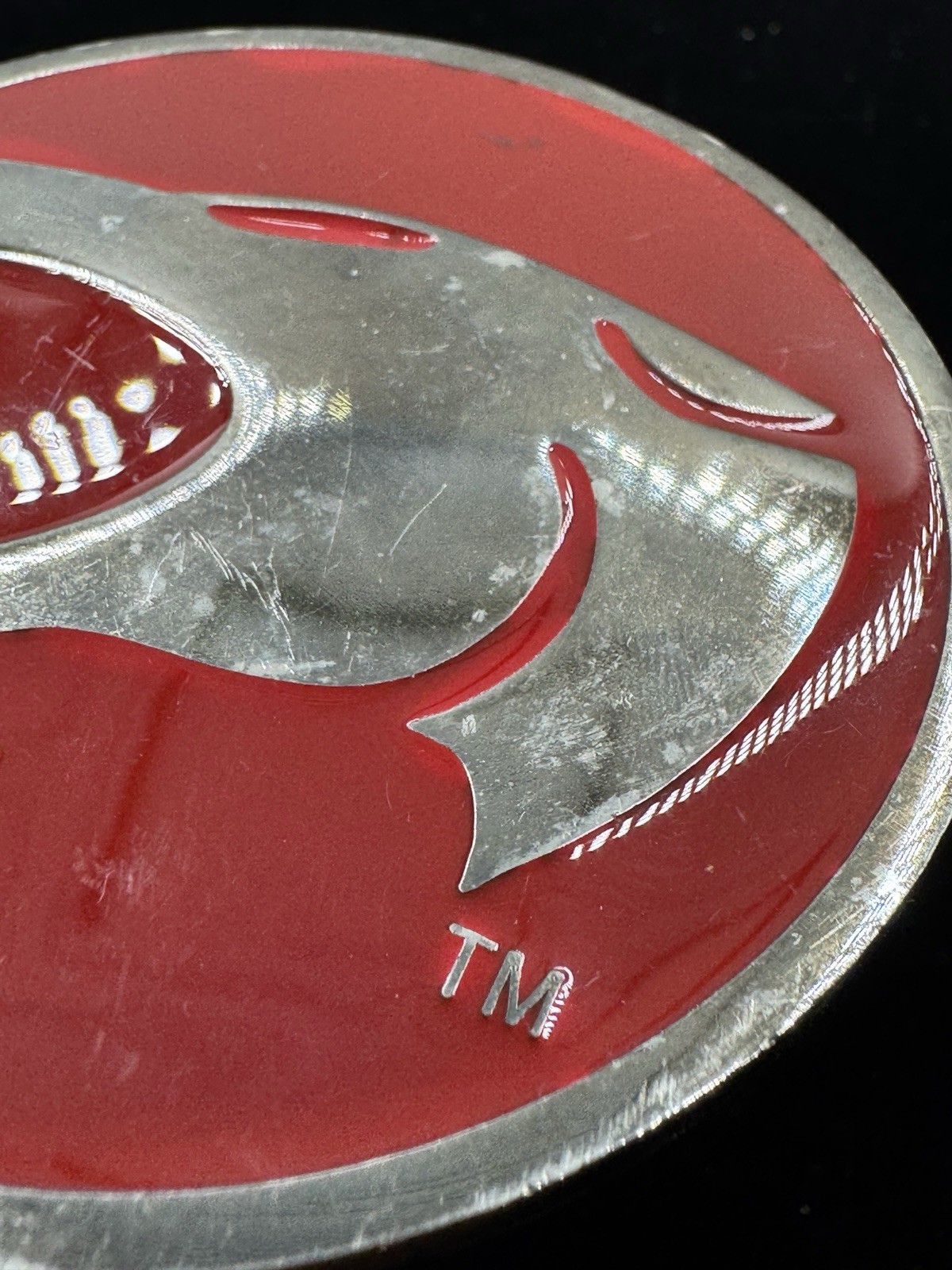 Thundercats Red Silver Enamel Belt Buckle Brass Metal 3.25&Prime; Warner Bros 2005