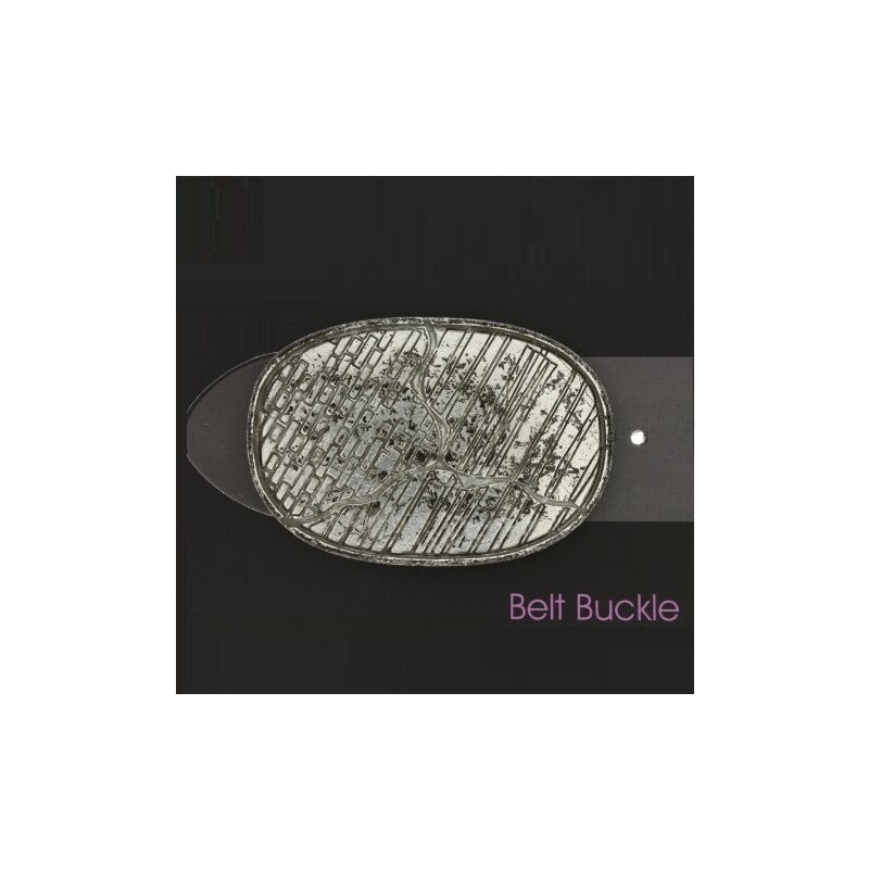 Belt Buckle with Wall Tear Design, Antique Silver, Modern & Industrial