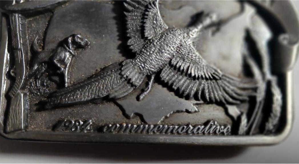 SISKIYOU BELT BUCKLE AMERICAN SPORTSMAN SERIES #890 OF 5000 1984 PHEASANT