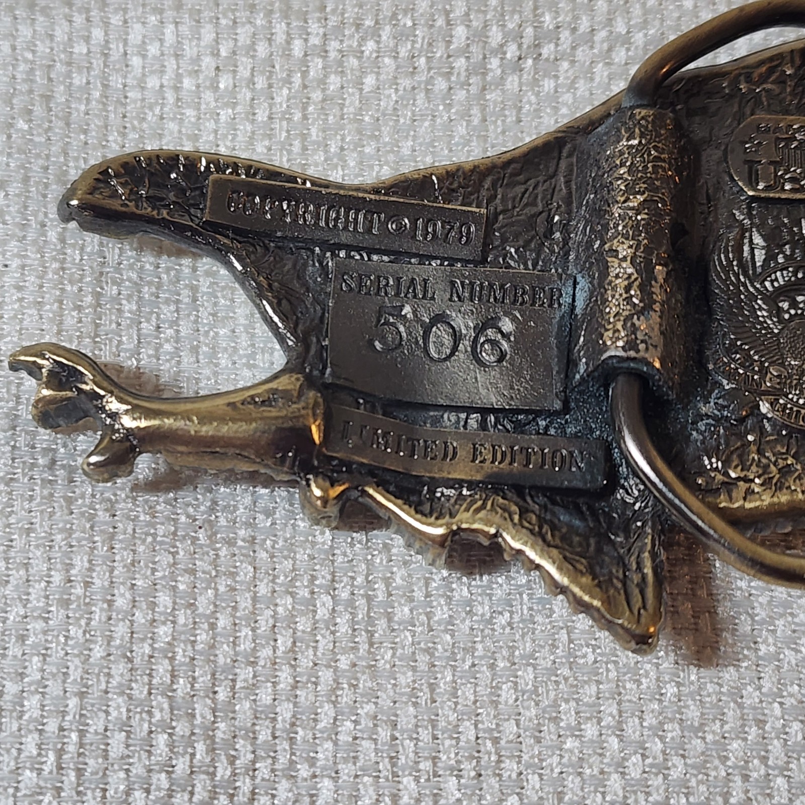 RARE 1979 Flying Eagle Metal Belt Buckle 506 USA Made