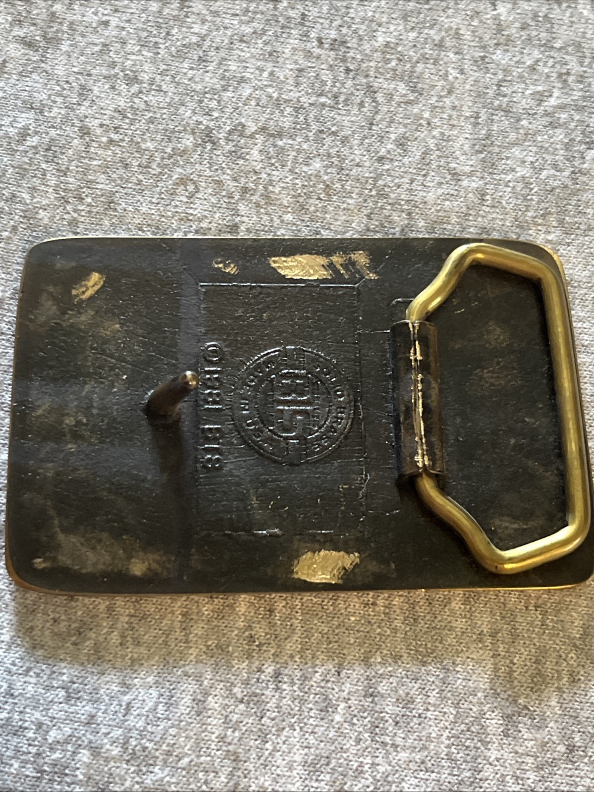 New Vintage BTS 1981 Solid Brass Cameron Aviation Safety Employee Belt Buckle