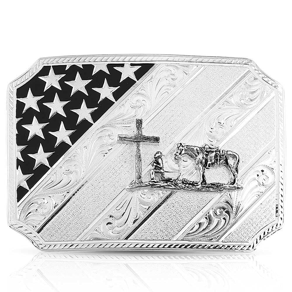 Montana Silversmiths Men&rsquo;s Cowboy And Crosses Buckle