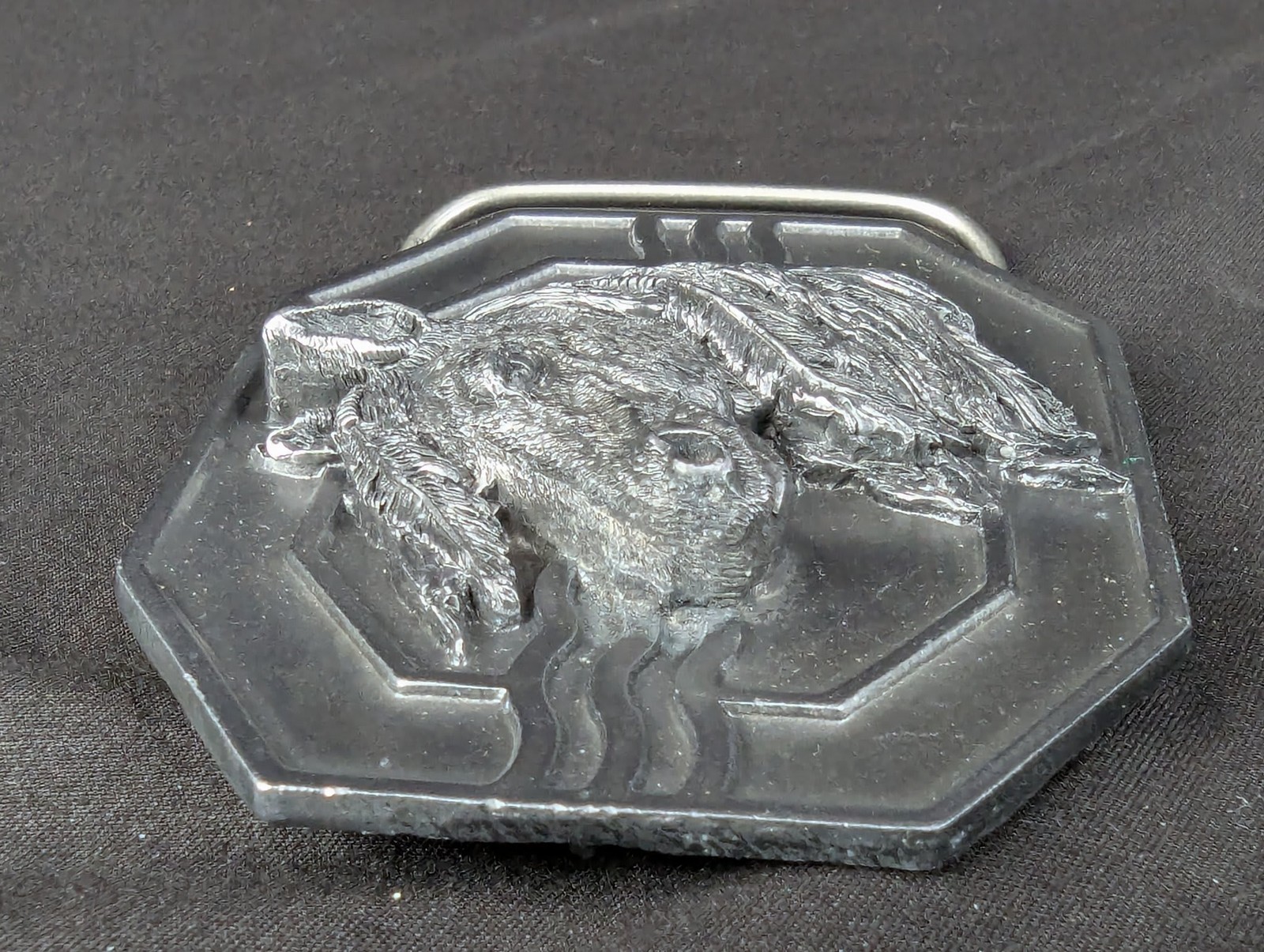 Vintage 1988 Siskiyou Buckle Co Mighty Horse Belt Buckle Solid Pewter Made in…