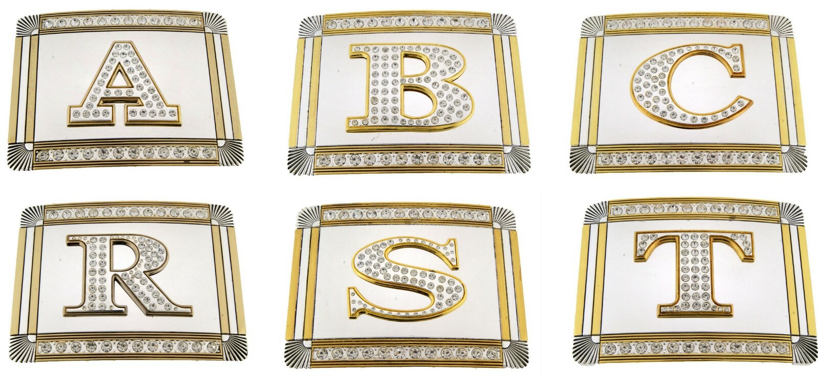 Initial Letter A to Z Gold Silver Metal Mens Belt Buckle Western Rodeo Cowboy